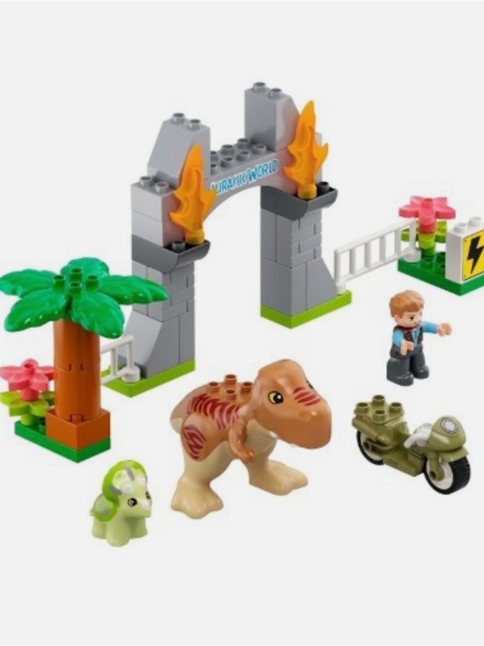 LEGO DUPLO Jurassic World T. rex and Triceratops Dinosaur Breakout: Retired Set